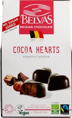 Cocoa-hearts hazelnoot praline